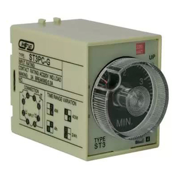 Реле времени 220V ST3PC-G (0.5-4min/40min/4h/24h) Энергия - Электрика, НВА - Реле, автоматизация и управление - Реле времени - . Магазин оборудования для автономного и резервного электропитания Ekosolar.ru в Ноябрьске