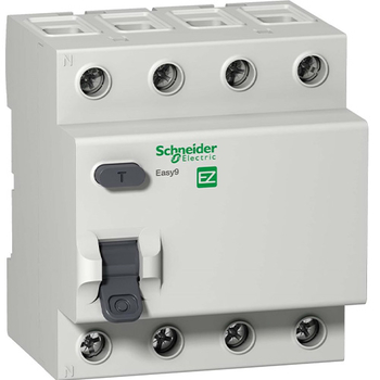 Дифференциальный выключатель Schneider Electric (УЗО) EASY 9 4P 40A 30мА АС 4,5 кА - Электрика, НВА - Модульное оборудование - Дифференциальные автоматы - . Магазин оборудования для автономного и резервного электропитания Ekosolar.ru в Ноябрьске