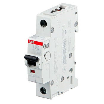 Автоматический выключатель ABB S201 1P 16А (С) 6kA - Электрика, НВА - Модульное оборудование - Автоматические выключатели - . Магазин оборудования для автономного и резервного электропитания Ekosolar.ru в Ноябрьске