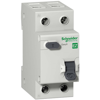 Дифференциальный автоматический выключатель Schneider Electric EASY 9 1P+N 16А 30мА C AC 4,5 кА - Электрика, НВА - Модульное оборудование - Дифференциальные автоматы - . Магазин оборудования для автономного и резервного электропитания Ekosolar.ru в Ноябрьске