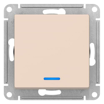Выключатель SE AtlasDesign 1-клавишный с подсветкой, сх.1а, 10АХ, бежевый, механизм - Электрика, НВА - Выключатели и розетки - Выключатели - . Магазин оборудования для автономного и резервного электропитания Ekosolar.ru в Ноябрьске