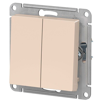 Выключатель Schneider Electric AtlasDesign 2-клавишный сх.5, 10АХ, бежевый, механизм - Электрика, НВА - Выключатели и розетки - Выключатели - . Магазин оборудования для автономного и резервного электропитания Ekosolar.ru в Ноябрьске