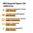 ИБП для котла Энергия Гарант 750 + Аккумулятор 33 Ач 12 В (450Вт - 40мин) - ИБП и АКБ - ИБП для котлов - . Магазин оборудования для автономного и резервного электропитания Ekosolar.ru в Ноябрьске