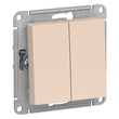 Переключатель Schneider Electric AtlasDesign 2-клавишный сх.6, 10АХ, бежевый механизм - Электрика, НВА - Выключатели и розетки - Выключатели - . Магазин оборудования для автономного и резервного электропитания Ekosolar.ru в Ноябрьске