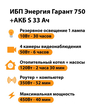 ИБП Энергия Гарант 750 + Аккумулятор S 33 Ач - 12В (450Вт - 40мин) - ИБП и АКБ - ИБП для котлов - . Магазин оборудования для автономного и резервного электропитания Ekosolar.ru в Ноябрьске