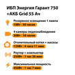 ИБП для котла Энергия Гарант 750 + Аккумулятор Grid 55 Ah 12 v (450Вт - 67мин) - ИБП и АКБ - ИБП для котлов - . Магазин оборудования для автономного и резервного электропитания Ekosolar.ru в Ноябрьске